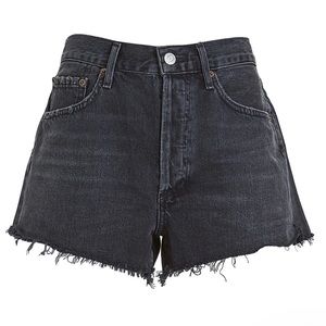 Agolde Parker Shorts in Faded Black
